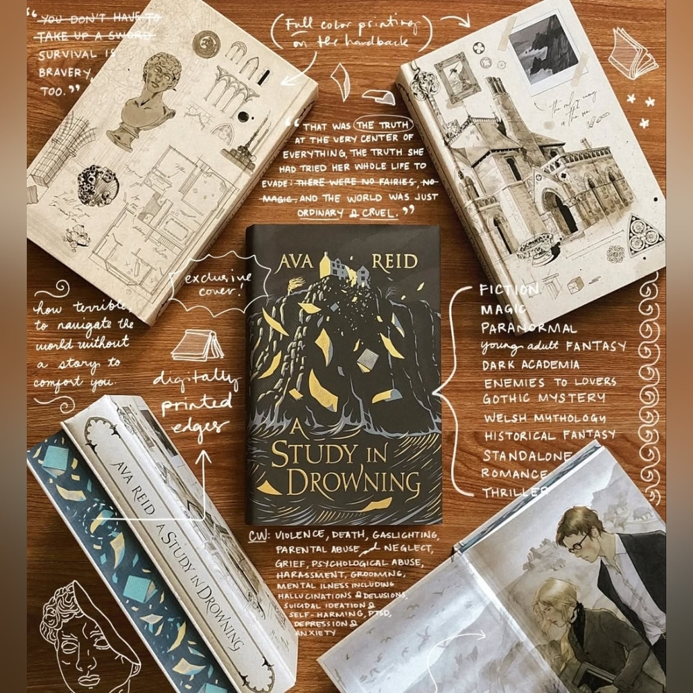 Illumicrate A Study In Drowning By Ava Reid Signed Special Edition Exclusive.